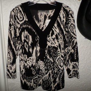 Chico's Ancient Artistry Janice Top Chico's 1 S/M